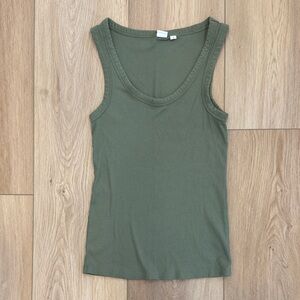 GAP Sage Green Ribbed Tank Top